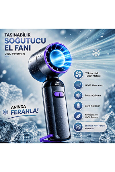 Yenimiyeni Katlanır El Tipi Turbo Fan Serinletici Vantilatör 100 Kademeli El ...