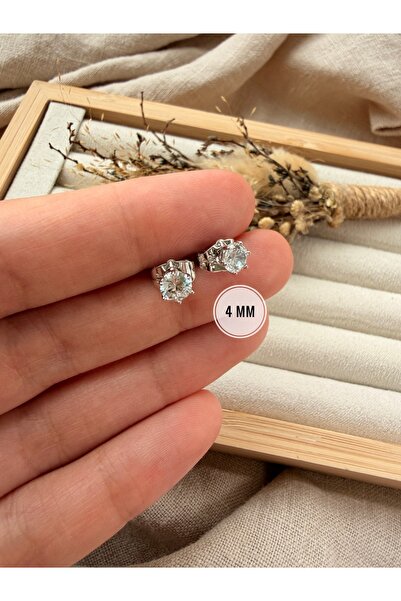 Tiştok accessory Xuping Marka Gümüş Renk 4 MM Zirkon Taşlı Pırlanta Tasarım T...