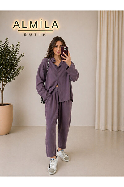 ALMİLA MODA TENSEL ŞALVAR TAKIM