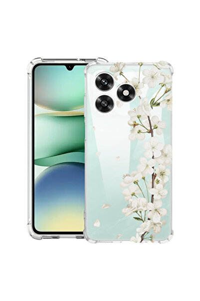 bestcase Husă Antișoc pentru Honor 400 Lite, Florală - Floare de cireș albă e...