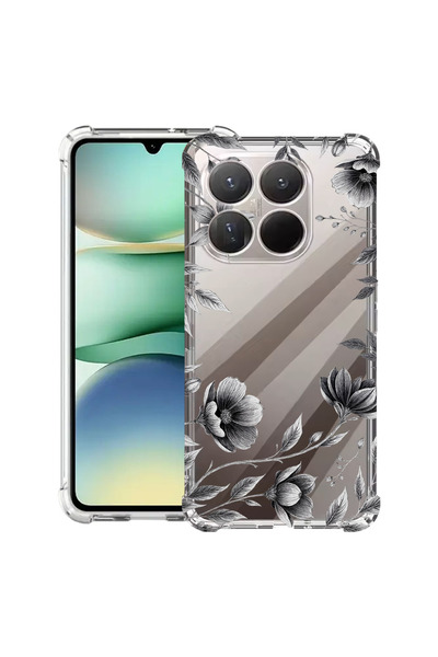 bestcase Husă Antișoc pentru Xiaomi 15T Pro, Floral Negru, 2100001 AS 2035