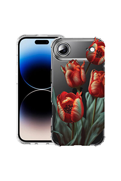 bestcase Husă Antișoc pentru Apple iPhone 17 Air, Florală - Lalea Roșie, 2052...