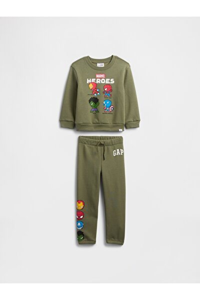 GAP Erkek Bebek Haki Marvel Two-Piece Sweat Takımı