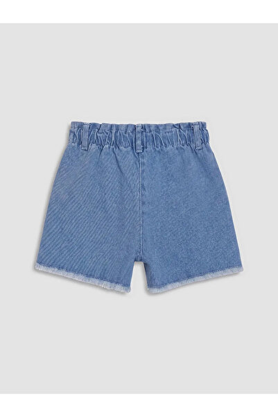 LC Waikiki Blue Lilo & Stitch Printed Girls' Jean Shorts