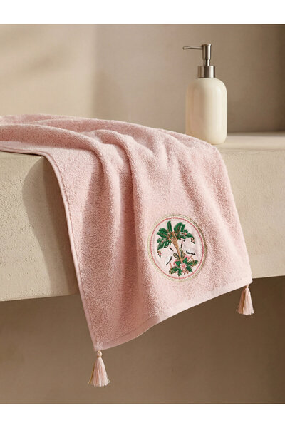 LC Waikiki Palm Embroidered Tasseled Hand Towel 50x80 cm