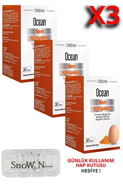 Ocean Nem Kompleks 30 Tablet 3 Adet ( 90 Tablet )+ Hap Kutusu HEDİYE