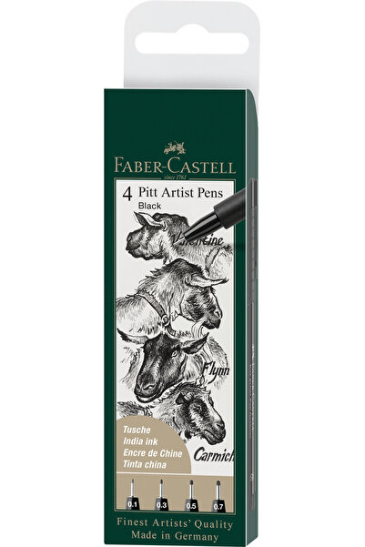Faber Castell ΣΕΤ ΣΤΥΛΟΥΣ ΚΑΛΛΙΤΕΧΝΩΝ PITT 4 ΤΕΜΑΧΙΑ F,M,S,XS FABER-CASTELL