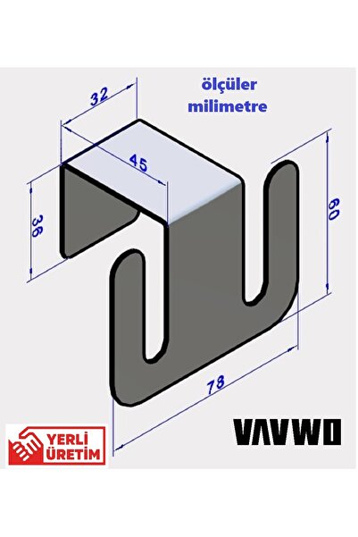 VAVWO 304 Paslanmaz Çelik Terlik Askısı