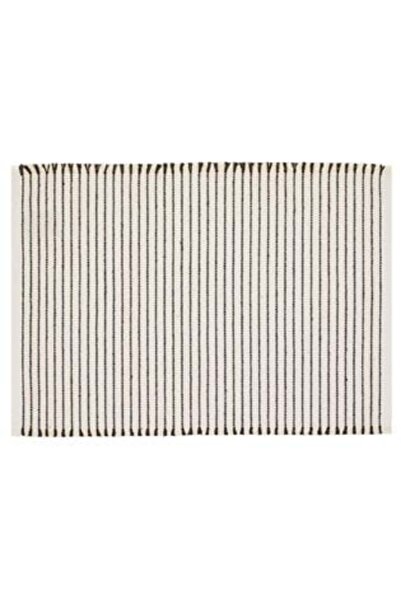 SHOPIENS Suport pentru farfurii din bumbac, bej și cu model în dungi, 42 x 30 cm