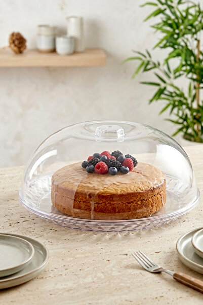 Kitchen Life Round Prism, Multi-Purpose Cake and Pastry Storage Container wit...