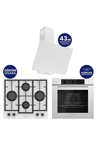 Ferre Chef Edition Turbolu Beyaz 3'lü Ankastre Set QBL62CB-LN386-D078SA