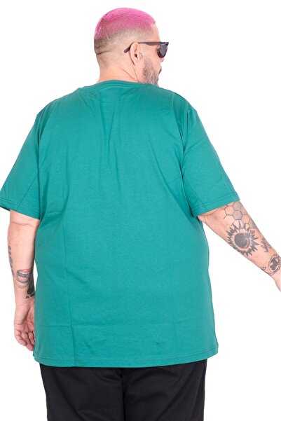 ModeXL WORK HARDER Yeşil T-Shirt