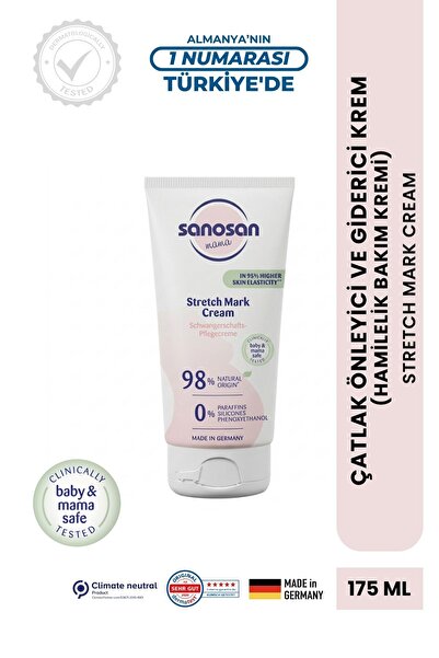 Sanosan Çatlak Önleyici Bakım Kremi 175 ml - Bitkisel Kolajen ve Elastin Komp...
