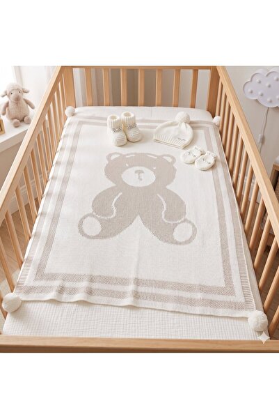 DOUX HOME Baby and Children's Blanket 4-Piece Set 90 X 110 (Stone)