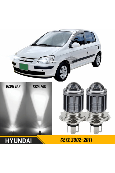 ŞüsCarOto Aksesuar Hyundai Getz 2002–2011 Mercekli Far Ampulü Led Xenon Beyaz...