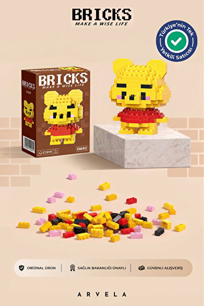 Bricks make a wise life Winnie the Pooh Karakteri - Eğitici Oyuncak Yapboz - ...