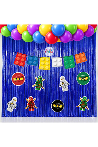 Parti Evreni Ninja Go Temalı Arka Fon Süsleme Seti 1 Metre