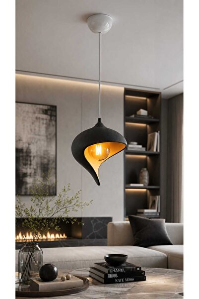 Dropcek eticaret Damla Modern Sarkıt Avize Tekli Dekoratif Beyaz Minimal Tasa...