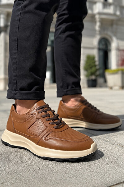ZueOfficial Hakiki Deri Erkek Sneaker Ayakkabı – Günlük Şık ve Rahat Casual S...