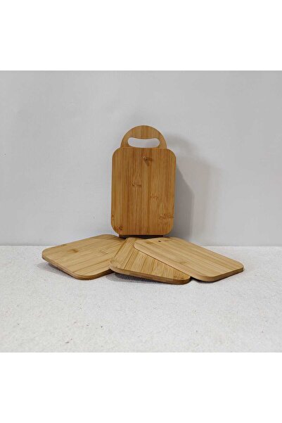 unbranded Set of 6 choppers with Bamboo stand, 22cm x 16.5cm x 1cm