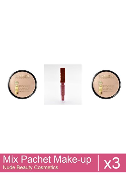 Makeup Set Mix 3 products Makeup Palettes: Compact Powder, Eveline Cosmetics,...