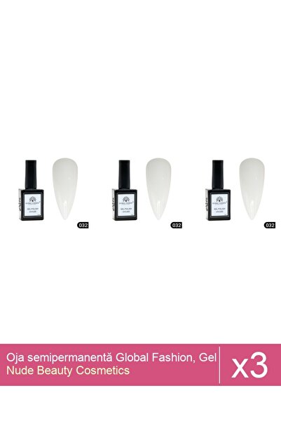 Makeup Set of 3x Global Fashion semi-permanent nail polish, Gel polish Elite ...