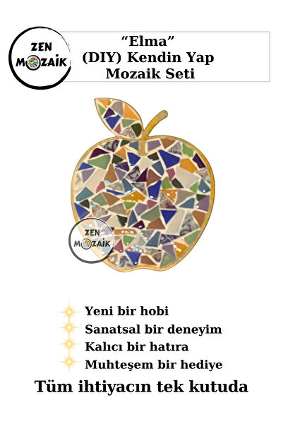 Zen Mozaik Ahşap Sablonlu Kendin Yap Mozaik Seti – Her Seviyeye Uygun Sanatsa...