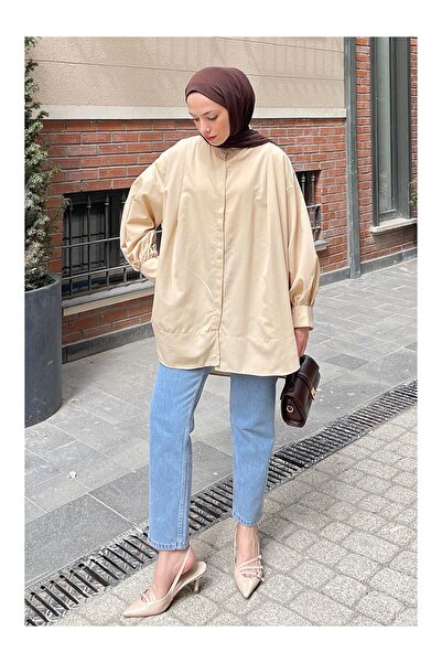 LC Waikiki Nevavm Farklıklü Cuffed Tunic Cream