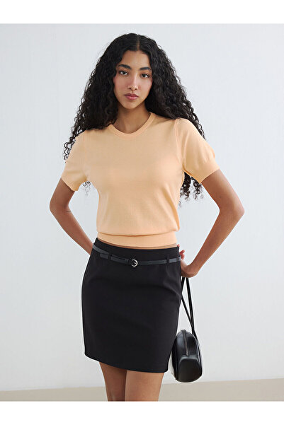 LC Waikiki Nevavm Women's Knitwear Sweater with Oval Collar