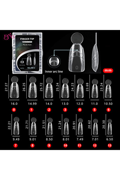 choice2 58-2 BNG New Matte Dual Forms With French Line Full Cover Dual Nail M...