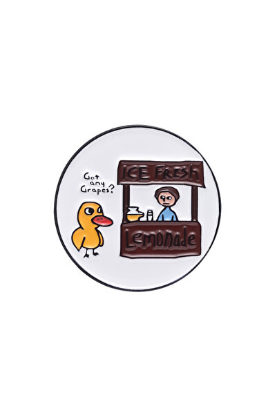 Choice XZ8414 Funny THE DUCK SONG Enamel Pins Cute Animal Brooches Creative C...