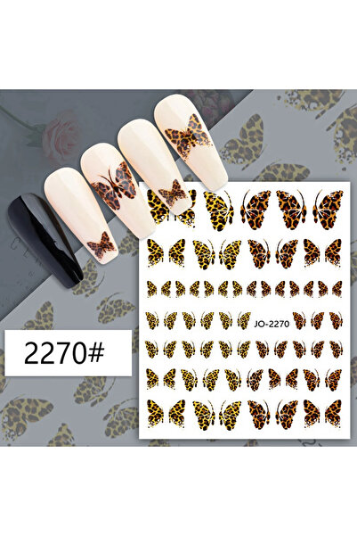 Choice ملصقات أظافر بتصميم جلد الفهد 2270، ملصقات زينة للأظافر بتصميم الفراشة...
