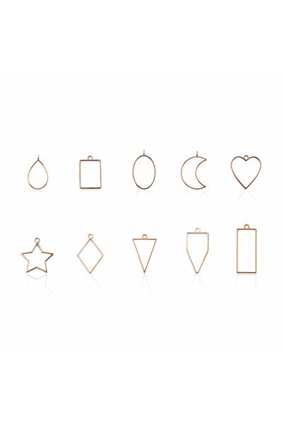 choice2 Gold color Open Bezel Pendants for Resin 10 Styles Open Frame Pendant...