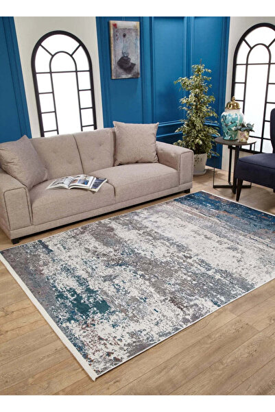 halinet Halı.Net White Vintage Antique Washable Non-Slip Living Room Carpet H...