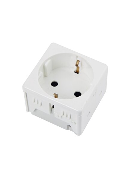 DELIGHT Mod Priza modulara cu impamantare,alba - 2 module