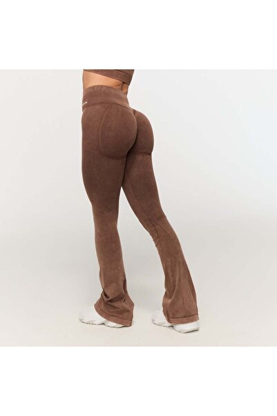 GymBeam Pantaloni de damă Fierce fără cusături, maro, S