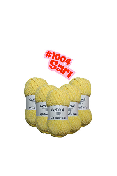 Coziwool Kadife El Örgü İpliği Soft Chenille Bulky 5'li paket, 5X100 Gr. 120 ...