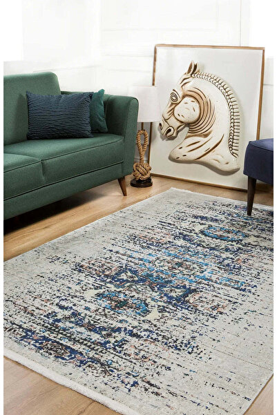 halinet Halı.Net Cream Vintage Antique Washable Non-Slip Living Room Carpet H...