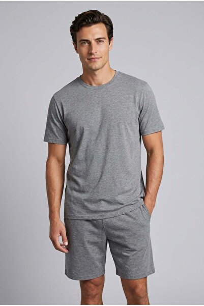 Brix Set de pijamale pentru bărbați 0559 Culoare gri melange
