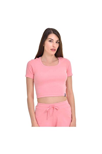 Target Top scurt de damă, cu mânecă scurtă, din bumbac reiat 2x1, M