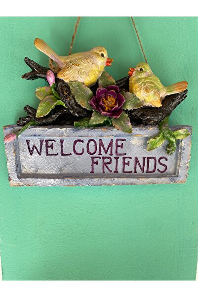 Ahşap Welcome kapı süsü