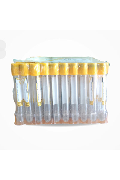 Vacusera Vakumlu Jelli Boş Tüp 5 ML (Sarı Kapak) 100'lü Paket
