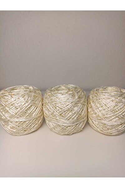 kartopya Krem Renkli Küçük Pullu Koton İp 300gr(3x100 Gr)