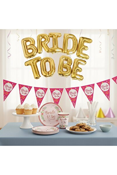Umamiçe Bride to Be Party Decoration Set – 8-Piece Plate and Cup Set + Bride ...