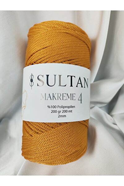 Sultan Mustard Macrame 4 Hand Knitting Yarn (1 Piece) - Color: 049