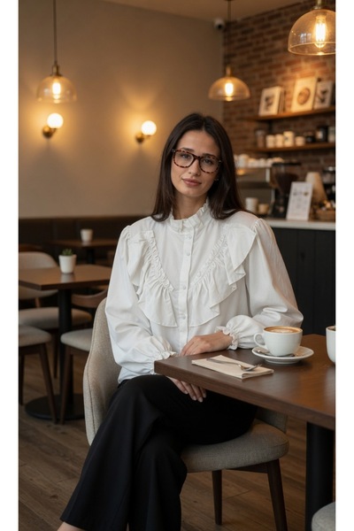 MODELİSA HAKİM YAKA FIRFIRLI GÖMLEK