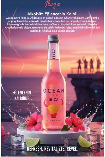 OCEAN DRIVE İbiza Doğal Minarelli Gazlı İçecek 6 Adet X 250 ml
