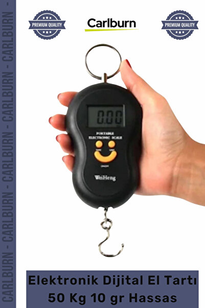 Carlburn #Tartı Işıklı LCD Ekran Gülenyüz Elektronik Dijital El Kantarı 50 Kg...