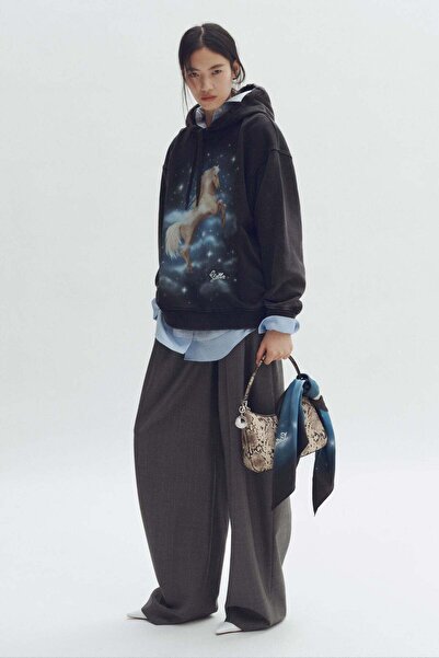 H&M Printed cotton hoodie