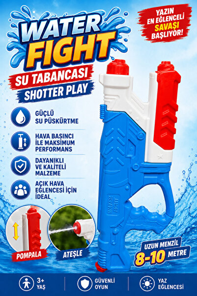 EVENT Water Fight Basınçlı Su Tabancası Pompalı Oyuncak Su Tabancası Yazlık B...